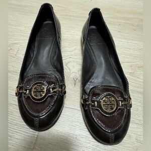 Tory Burch Very Dark Brown Flat Pony Hair Loafers Size 7